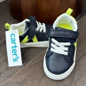 Carter’s Amal Sneakers,velcro,pull tab,non-slip TPR outsole,faux leather,slip on